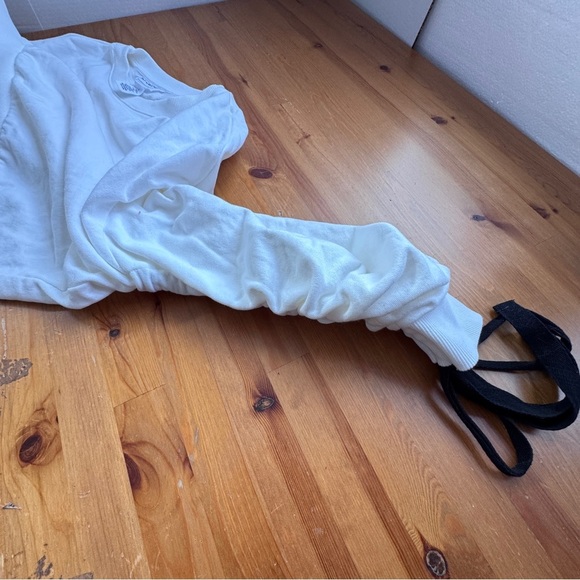 For the Republic White Sweatshirt with Black Ribbon Accents size large - Picture 6 of 8